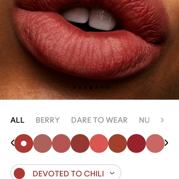 MAC Cosmetics Powder Kiss lipstick 316 Devoted to Chili Warm Brick Red - Picture 7 of 12